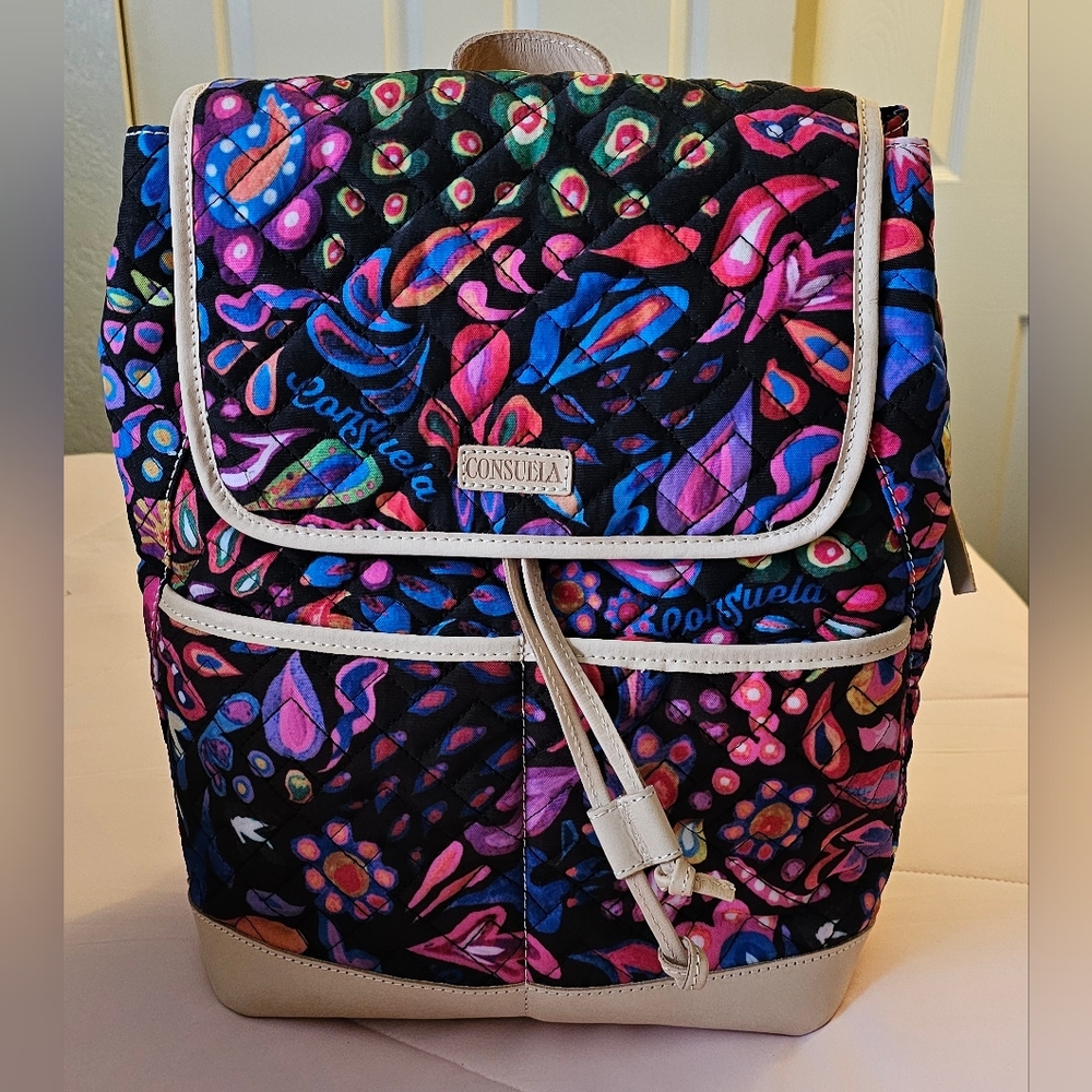 Consuela Sam Colorful Patterned Backpack, NWT NWT - image 1